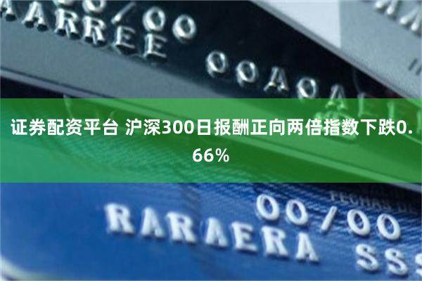 证券配资平台 沪深300日报酬正向两倍指数下跌0.66%