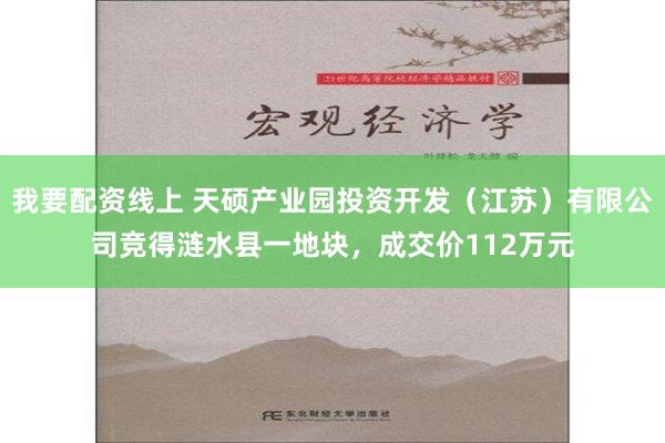 我要配资线上 天硕产业园投资开发（江苏）有限公司竞得涟水县一地块，成交价112万元