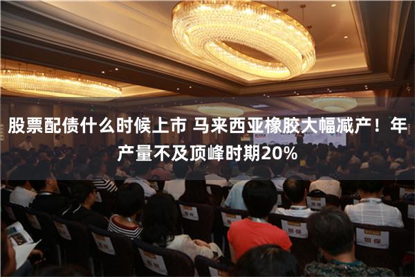 股票配债什么时候上市 马来西亚橡胶大幅减产！年产量不及顶峰时期20%