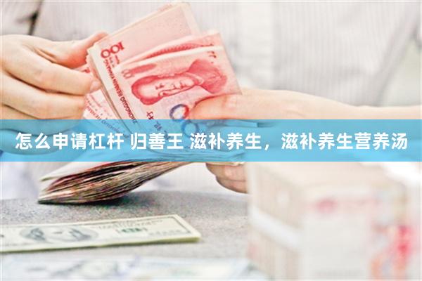 怎么申请杠杆 归善王 滋补养生，滋补养生营养汤