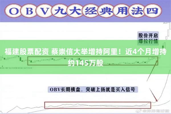 福建股票配资 蔡崇信大举增持阿里！近4个月增持约145万股