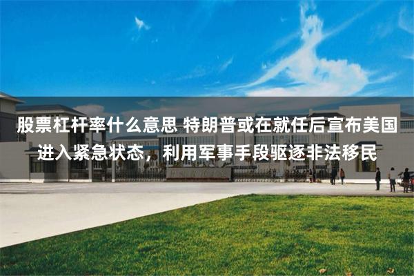 股票杠杆率什么意思 特朗普或在就任后宣布美国进入紧急状态，利用军事手段驱逐非法移民