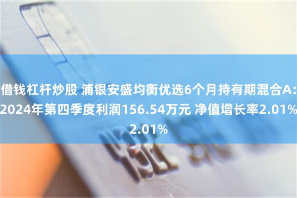 借钱杠杆炒股 浦银安盛均衡优选6个月持有期混合A：2024年第四季度利润156.54万元 净值增长率2.01%