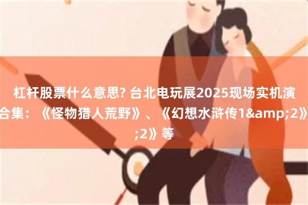 杠杆股票什么意思? 台北电玩展2025现场实机演示合集：《怪物猎人荒野》、《幻想水浒传1&2》等