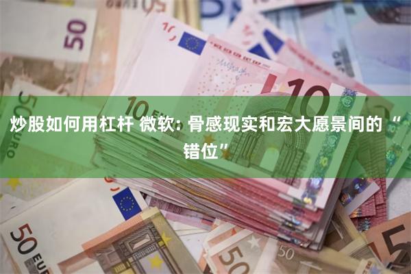 炒股如何用杠杆 微软: 骨感现实和宏大愿景间的 “错位”