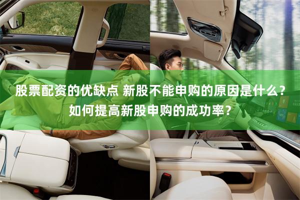 股票配资的优缺点 新股不能申购的原因是什么？如何提高新股申购的成功率？
