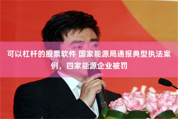 可以杠杆的股票软件 国家能源局通报典型执法案例，四家能源企业被罚