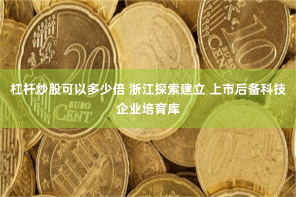 杠杆炒股可以多少倍 浙江探索建立 上市后备科技企业培育库